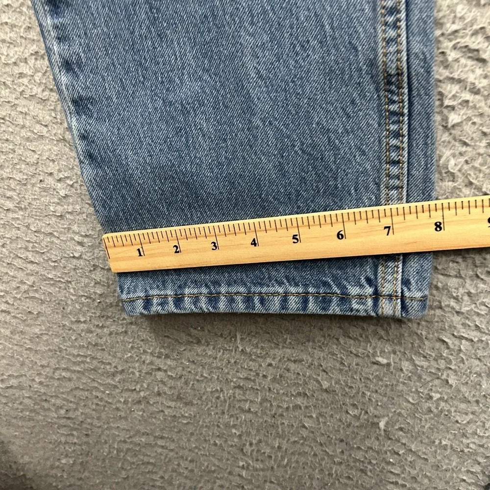 Levis Jeans Mens 36x30 Blue Denim 513 Slim Straight Stretch American Light Wash